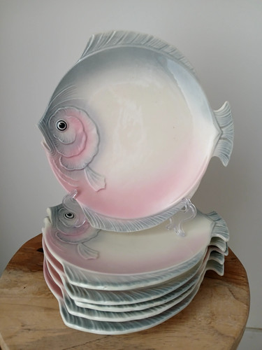 Assiettes poisson - assiettes, à