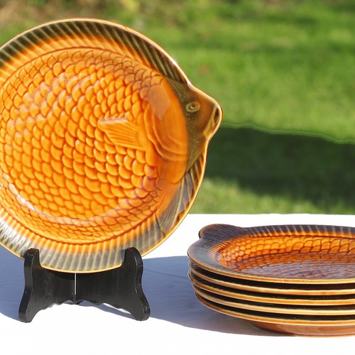 Lot assiettes poisson - 6, en
